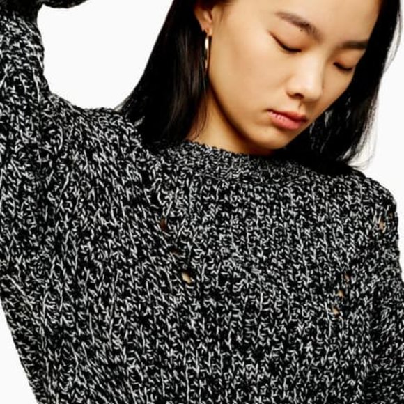 TOPSHOP Chunky Pointelle Sweater - Picture 4 of 7